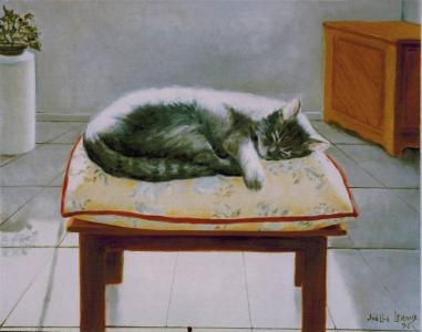 1992, Joséphine au soleil, huile sur toile 20''x16''